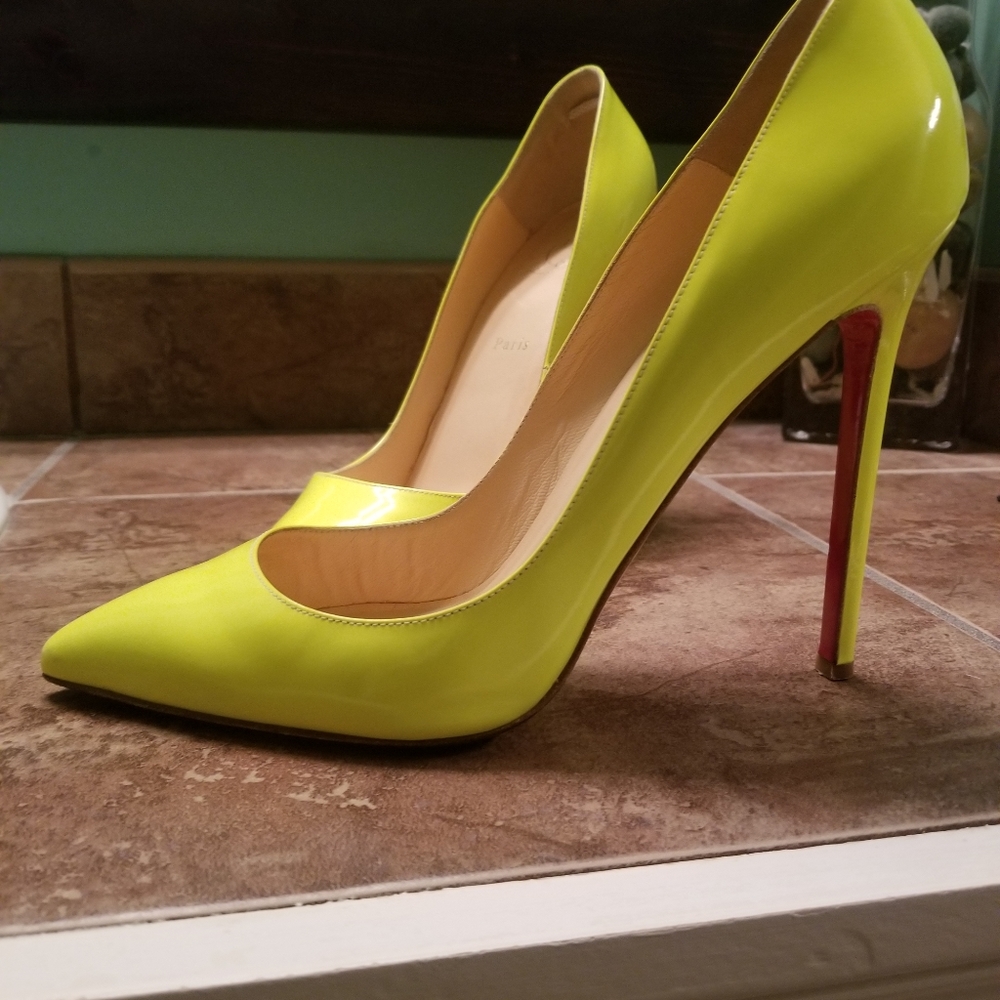 Christian Louboutin Neon Patent Stilettos